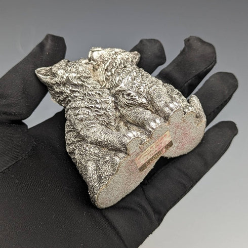 UK William Comyns Two Kittens Sterling Silver Filled Sculpture Figurine 178g